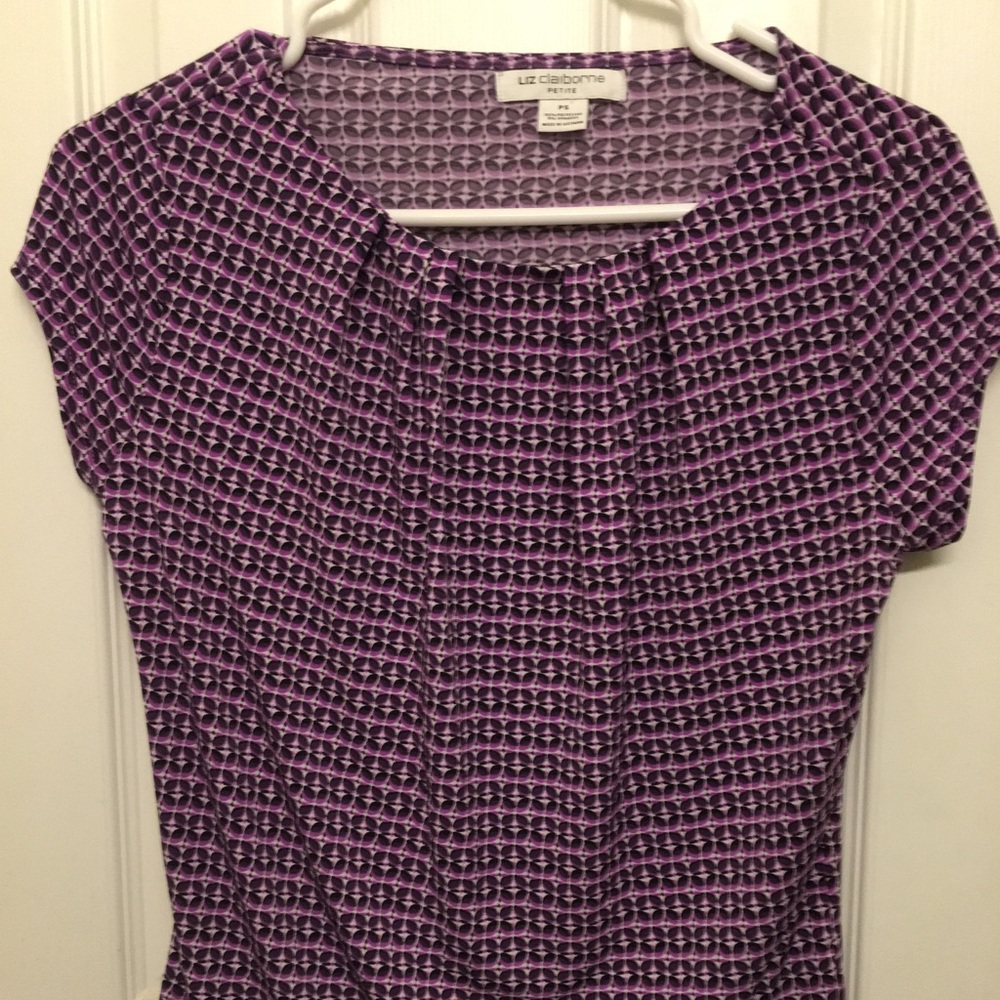 Purple blouse (great work top) - petite